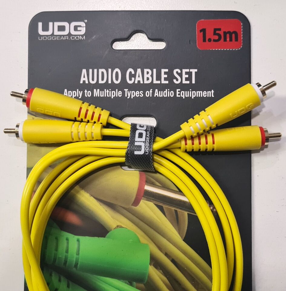 UDG ULTIMATE SES KABLOSU RCA- RCA SARI DÜZ (1,50 METRE)