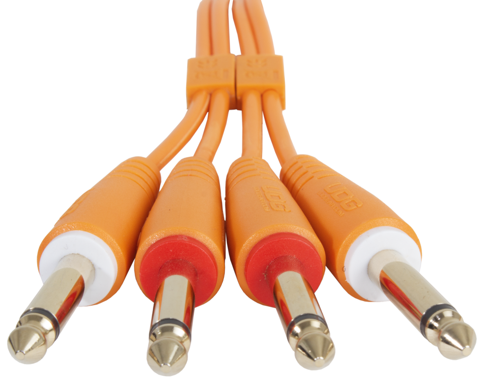 UDG ULTIMATE SES KABLOSU 1/4'' JACK- 1/4'' JACK TURUNCU  DÜZ (3 METRE)