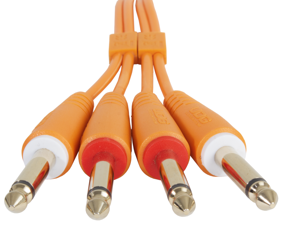 UDG ULTIMATE SES KABLOSU 1/4'' JACK- 1/4'' JACK TURUNCU  DÜZ (3 METRE)