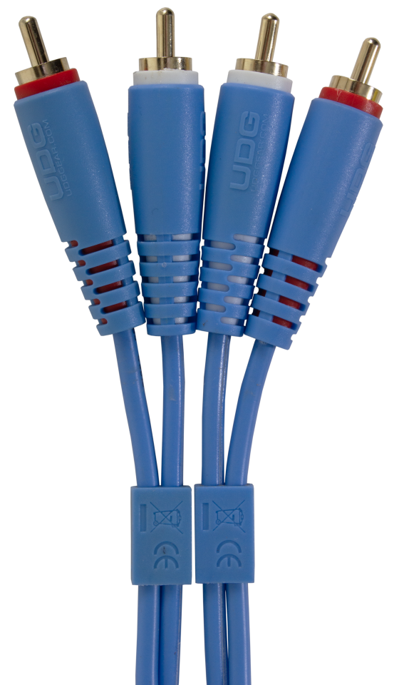 UDG ULTIMATE SES KABLOSU RCA- RCA MAVİ DÜZ (3 METRE)