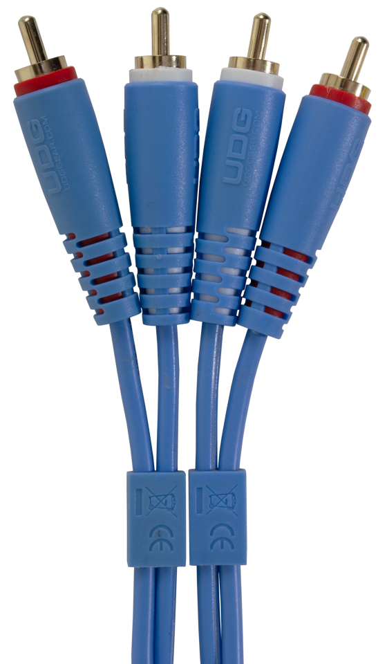 UDG ULTIMATE SES KABLOSU RCA- RCA MAVİ DÜZ (3 METRE)