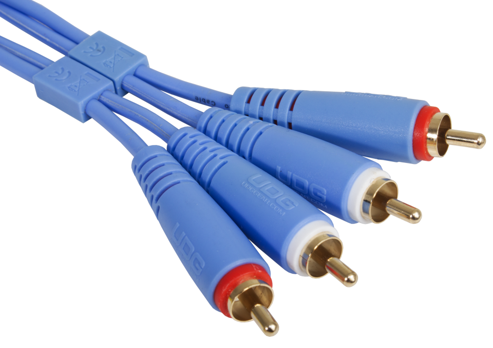 UDG ULTIMATE SES KABLOSU RCA- RCA MAVİ DÜZ (3 METRE)
