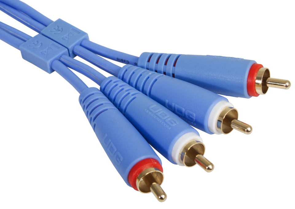 UDG ULTIMATE SES KABLOSU RCA- RCA MAVİ DÜZ (3 METRE)