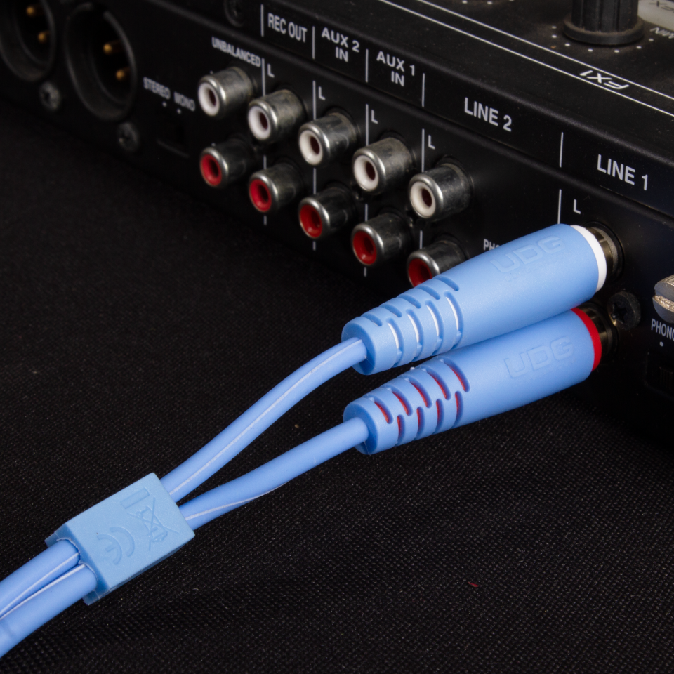 UDG ULTIMATE SES KABLOSU RCA- RCA MAVİ DÜZ (3 METRE)
