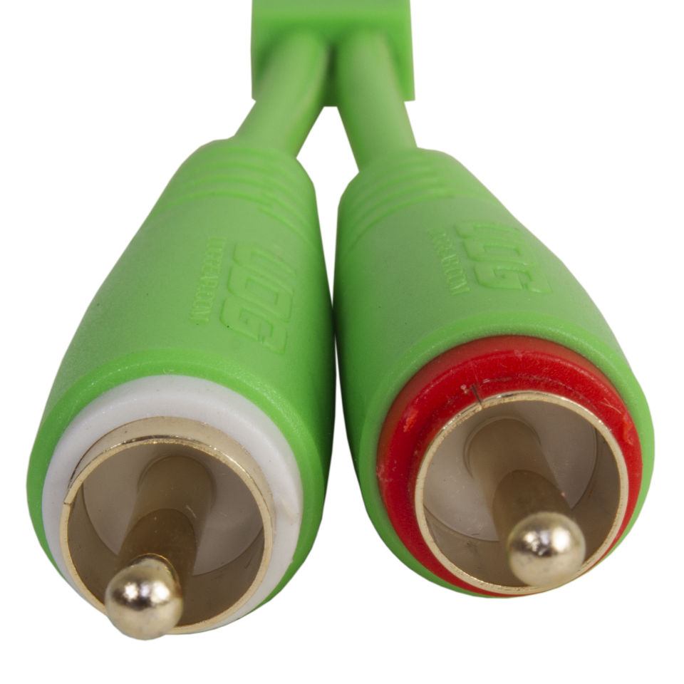 UDG ULTIMATE SES KABLOSU RCA- RCA YEŞİL  DÜZ (3 METRE)