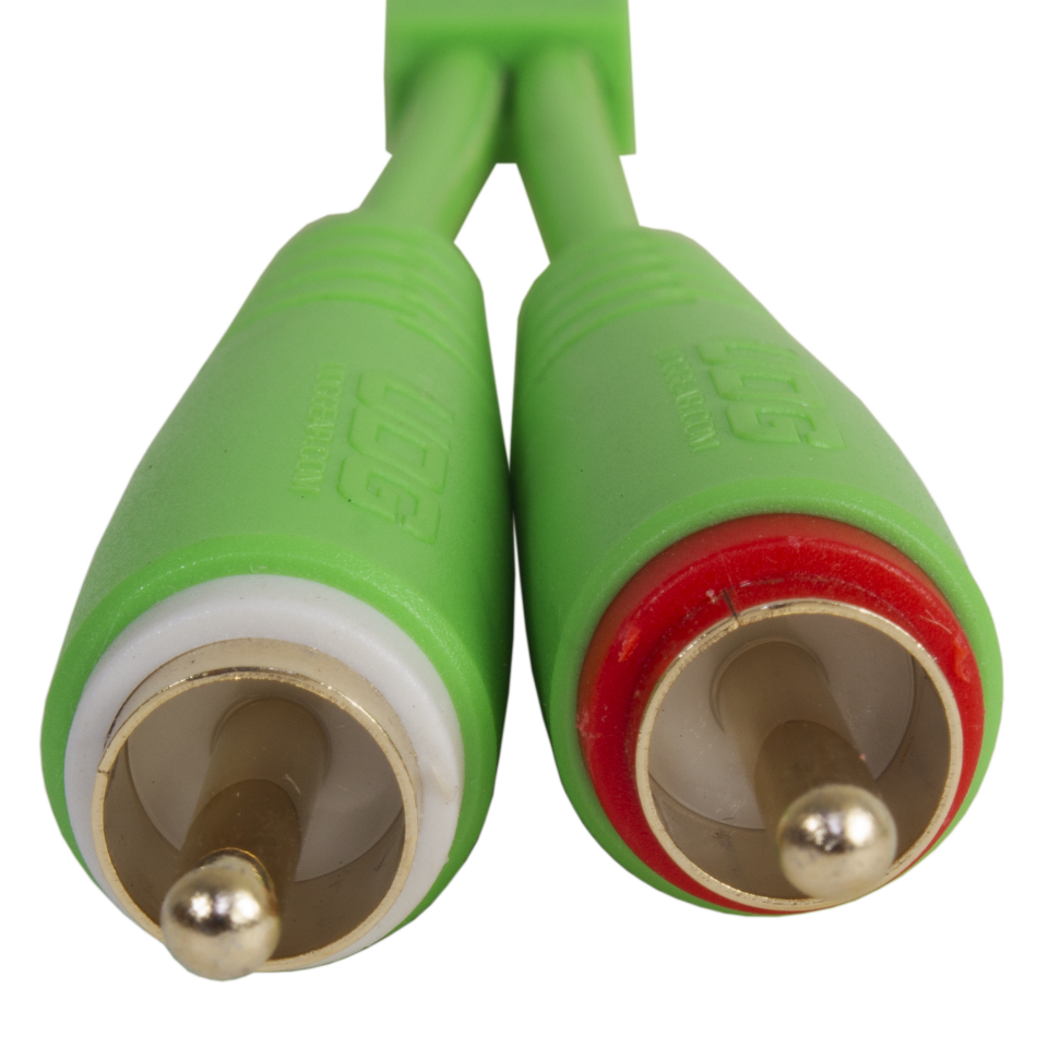 UDG ULTIMATE SES KABLOSU RCA- RCA YEŞİL  DÜZ (3 METRE)