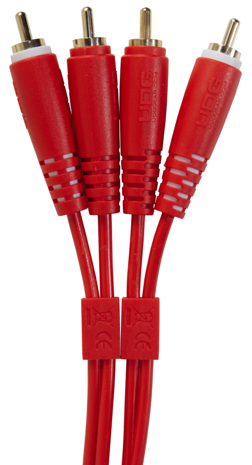 UDG ULTIMATE SES KABLOSU RCA- RCA KIRMIZI  DÜZ (3 METRE)
