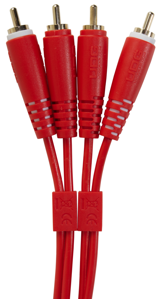UDG ULTIMATE SES KABLOSU RCA- RCA KIRMIZI  DÜZ (3 METRE)