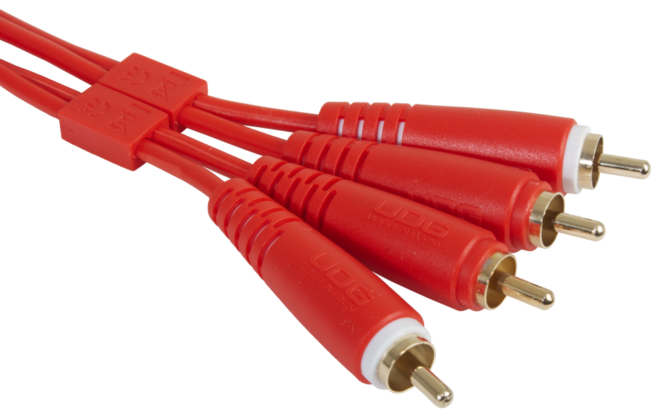 UDG ULTIMATE SES KABLOSU RCA- RCA KIRMIZI  DÜZ (3 METRE)