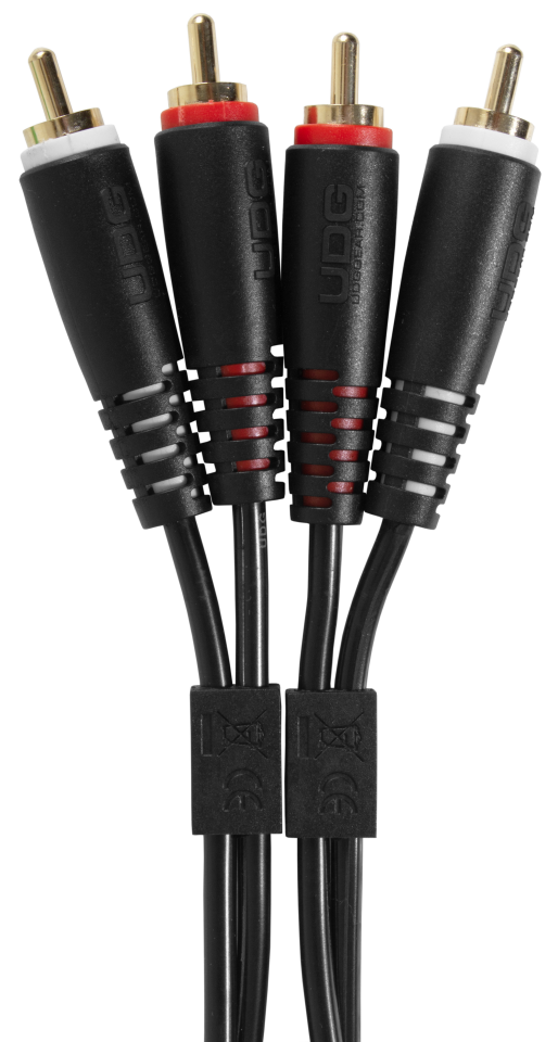 UDG ULTIMATE SES KABLOSU RCA- RCA SİYAH DÜZ (3 METRE)