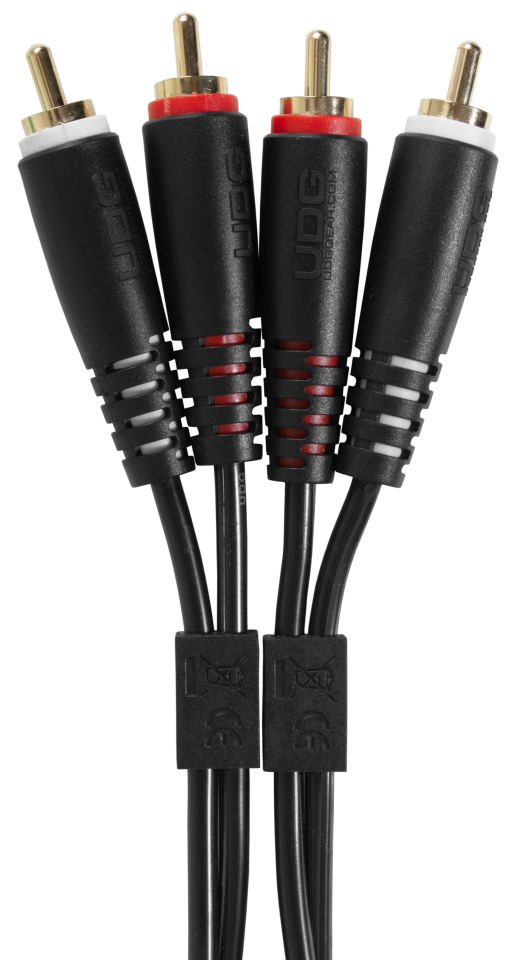 UDG ULTIMATE SES KABLOSU RCA- RCA SİYAH DÜZ (3 METRE)