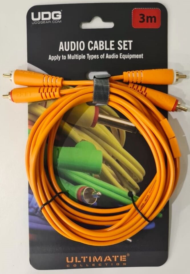 UDG ULTIMATE SES KABLOSU RCA- RCA TURUNCU  DÜZ (3 METRE)