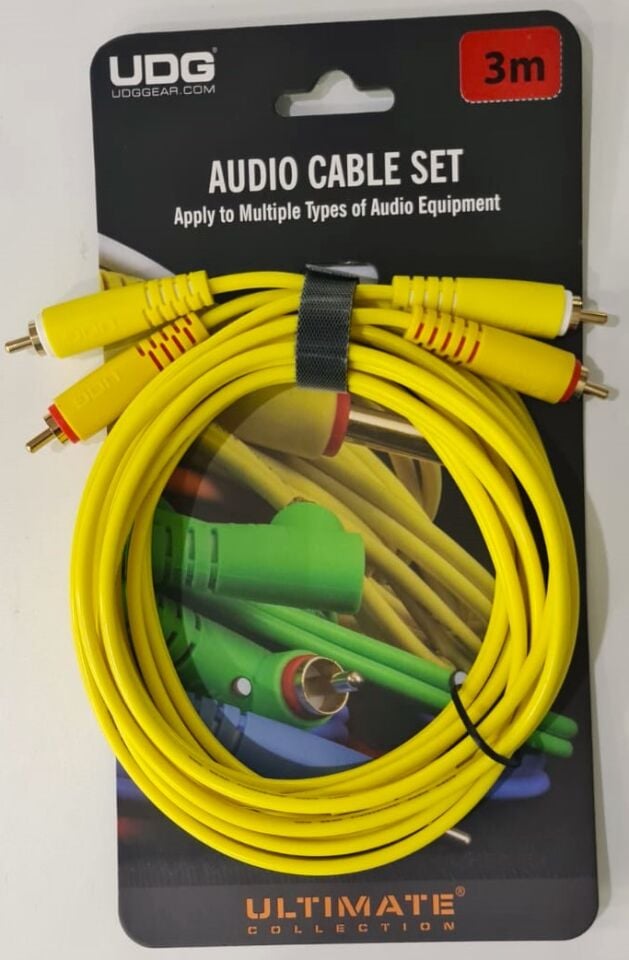 UDG ULTIMATE SES KABLOSU RCA- RCA SARI DÜZ (3 METRE)