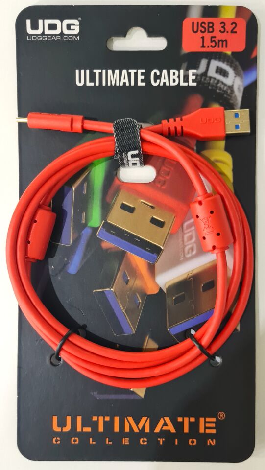 UDG SES KABLOSU USB 3.2 C-A  KIRMIZI DÜZ (1,5 metre)