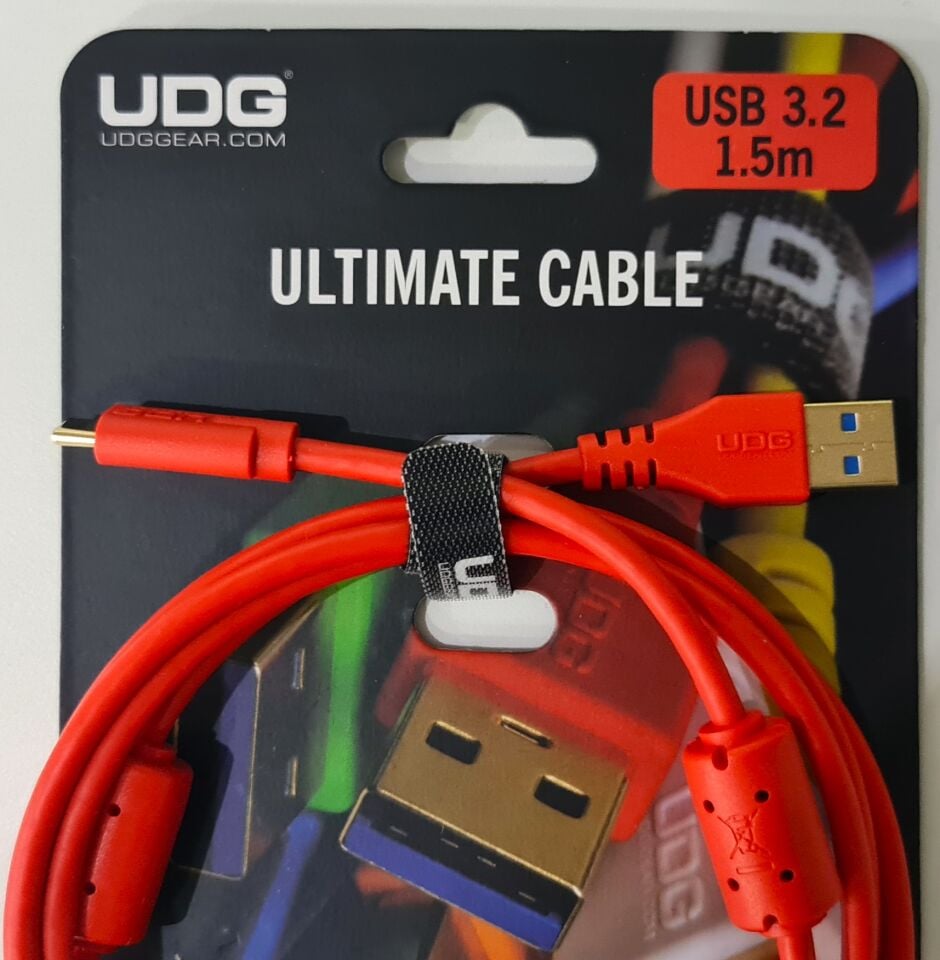 UDG SES KABLOSU USB 3.2 C-A  KIRMIZI DÜZ (1,5 metre)