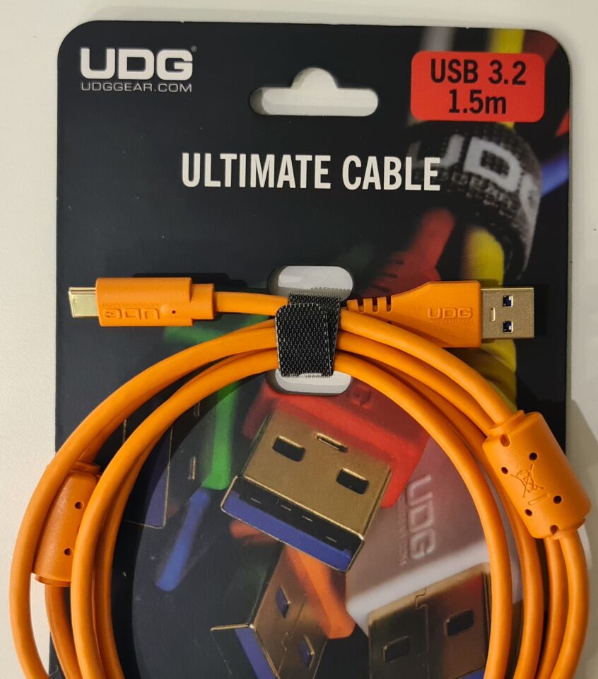UDG SES KABLOSU USB 3.2 C-A TURUNCU DÜZ (1,5 metre)