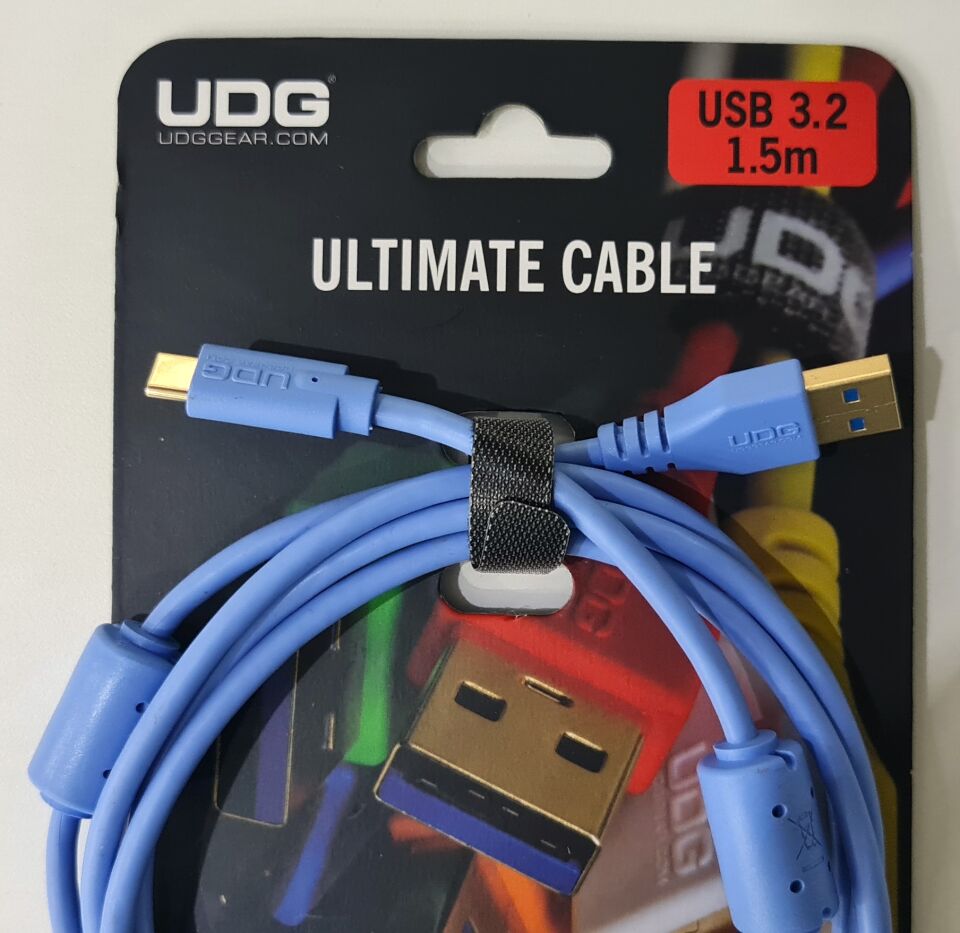 UDG SES KABLOSU USB 3.2 C-A MAVİ DÜZ (1,5 metre)