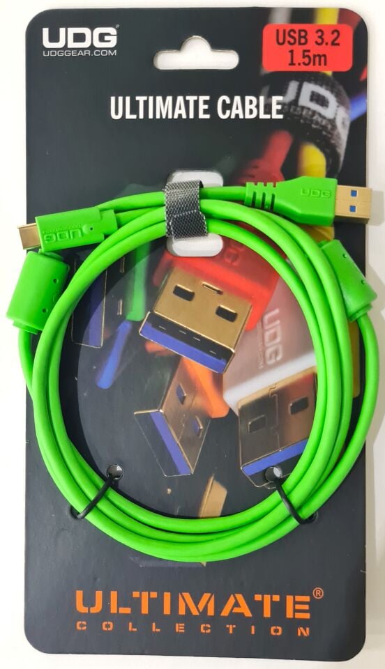 UDG SES KABLOSU USB 3.2  C-A YEŞİL DÜZ (1,5 metre)