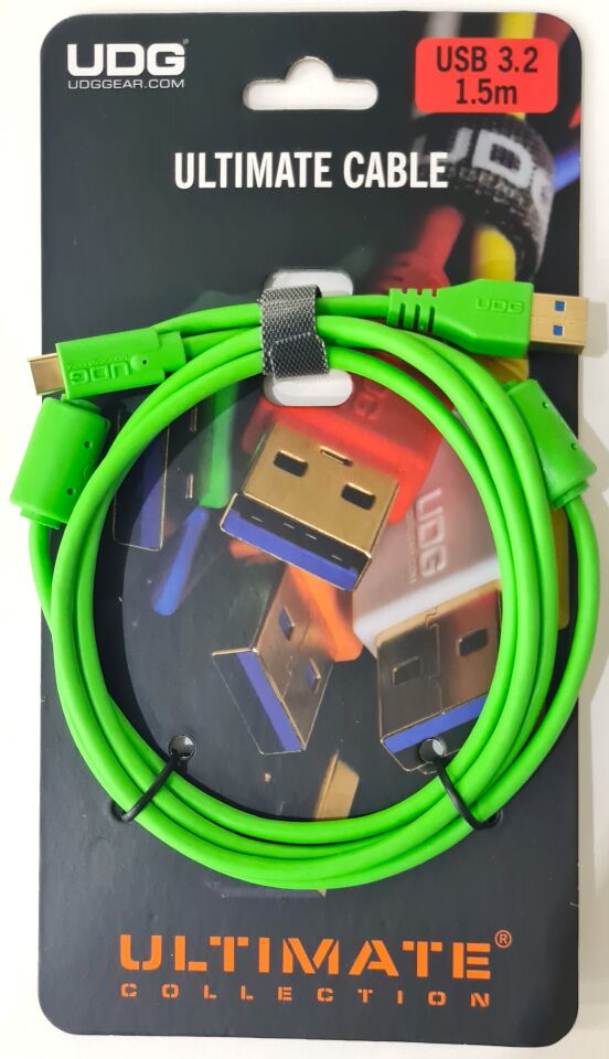 UDG SES KABLOSU USB 3.2  C-A YEŞİL DÜZ (1,5 metre)
