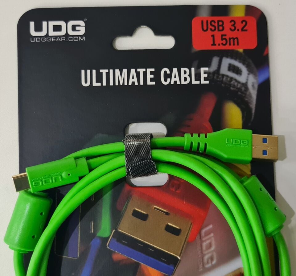 UDG SES KABLOSU USB 3.2  C-A YEŞİL DÜZ (1,5 metre)