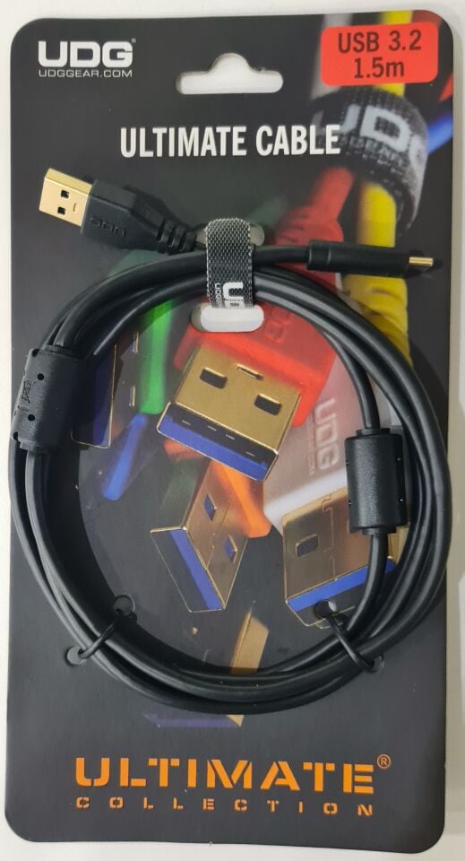 UDG SES KABLOSU USB  3.2 C-A SİYAH DÜZ (1,5 metre)