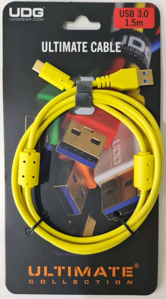 UDG SES KABLOSU USB 3.2 C-A SARI  DÜZ (1,5 metre)