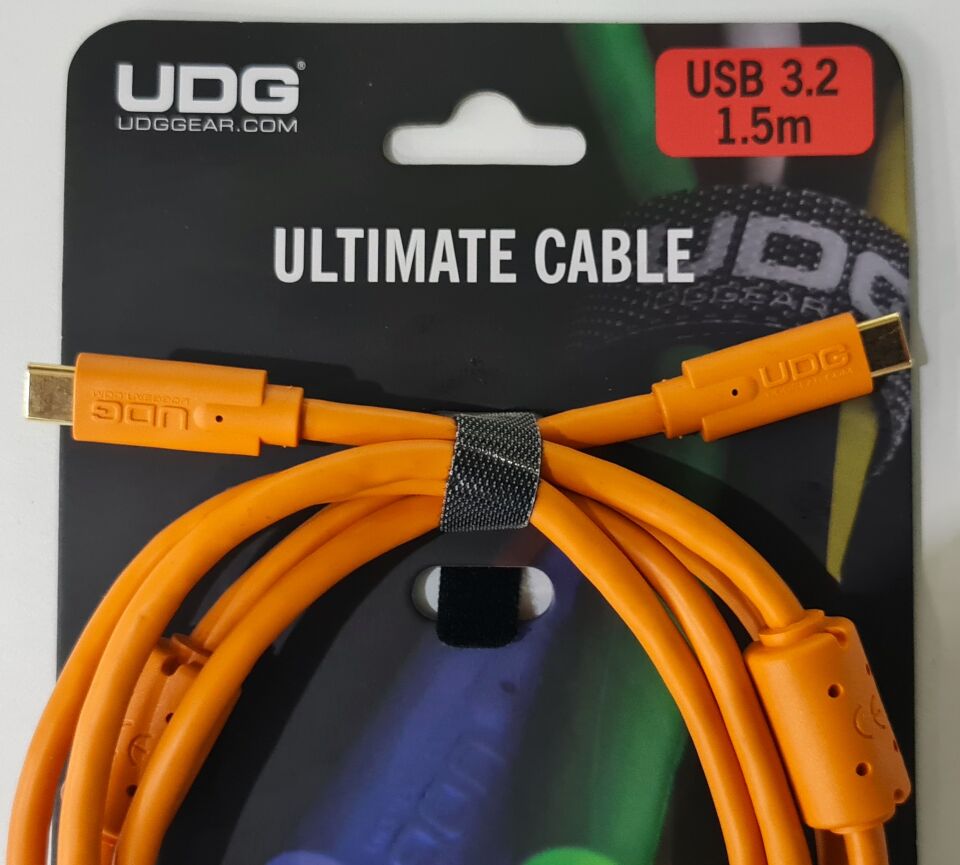 UDG SES KABLOSU USB 3.2 C-C TURUNCU DÜZ (1,5 metre)