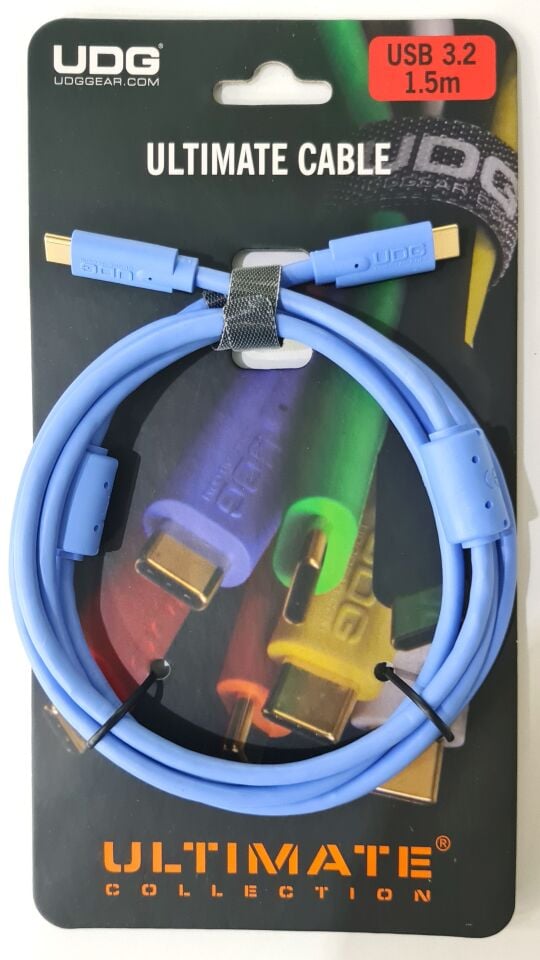 UDG SES KABLOSU USB 3.2 C-CMAVİ DÜZ (1,5 metre)