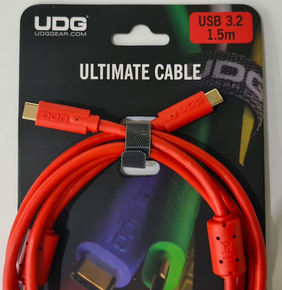 UDG SES KABLOSU USB 3.2 C-C KIRMIZI DÜZ (1,5 metre)