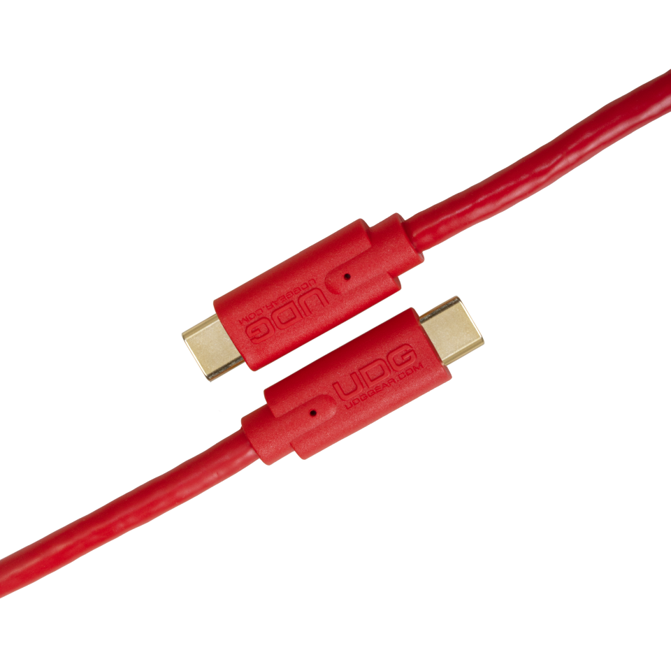 UDG SES KABLOSU USB 3.2 C-C KIRMIZI DÜZ (1,5 metre)