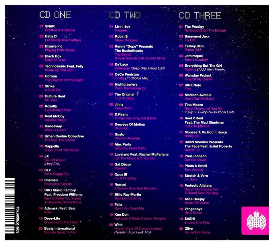 MINISTRY OF SOUND  ANTHEMS 90'S  (3 CD)