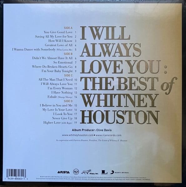 I WILL ALWAYS LOVE YOU THE BEST OF WHITNEY HOUSTON (2LP)